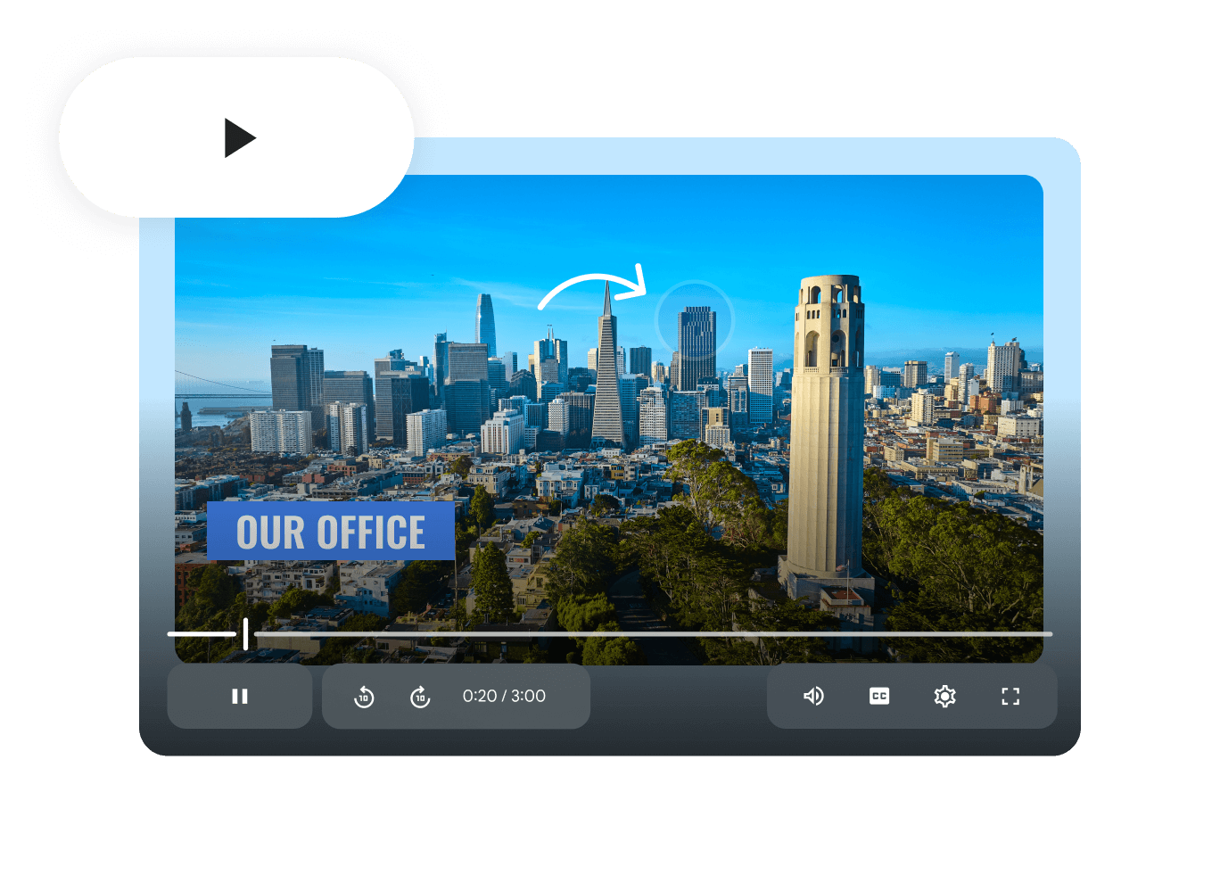 Ảnh tĩnh thể hiện một video vừa bắt đầu phát