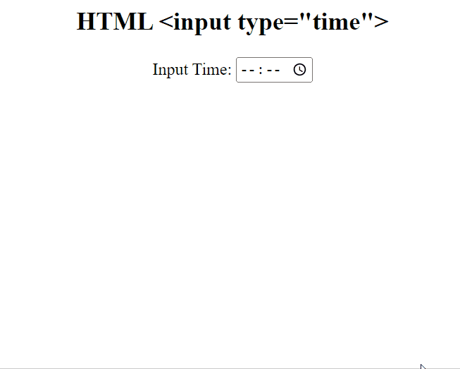 HTML-Input-Type-Time