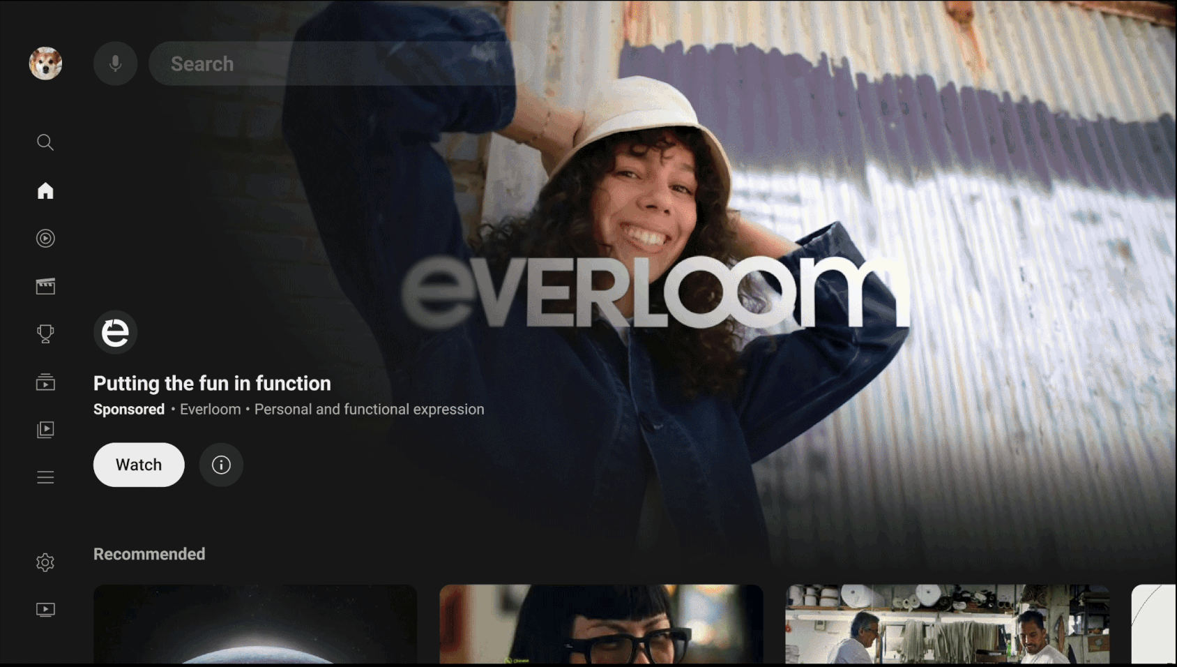 YouTube Immersive Masthead videos